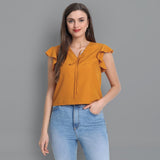 Women's Crepe Solid Tops