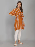 Women's Crepe Printed Kaftan Tunic Top