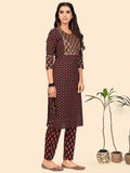 Unique Printed Cotton Kurti Pant Set